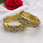 Heritage Antique Gold Meenakari Bangle