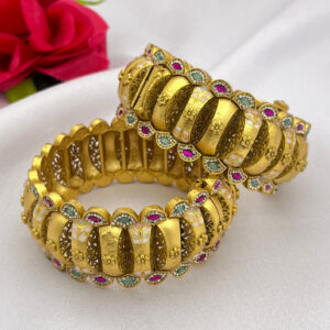 Meenakari Bangles with Colourful Border