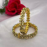 Floral Kundan Bangles