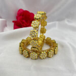 Floral Kundan Pacheli Bangles