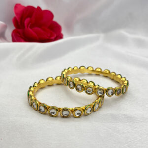 Round Kundan Bangles