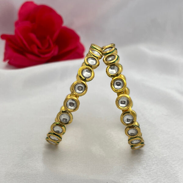 Round Kundan Bangles