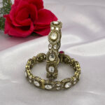 Antique Finish Polki Kundan Kada with AD Stones