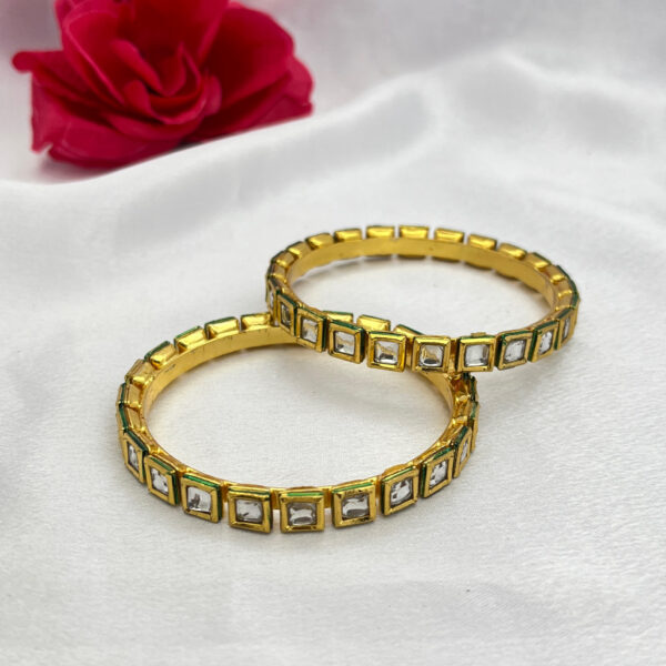 Square Kundan Bangles