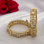 Carrot Polish Polki Kundan bangle