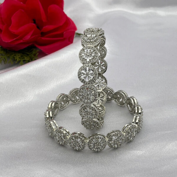 AD Bangles With Floral Pattern
