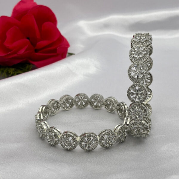 AD Bangles With Floral Pattern