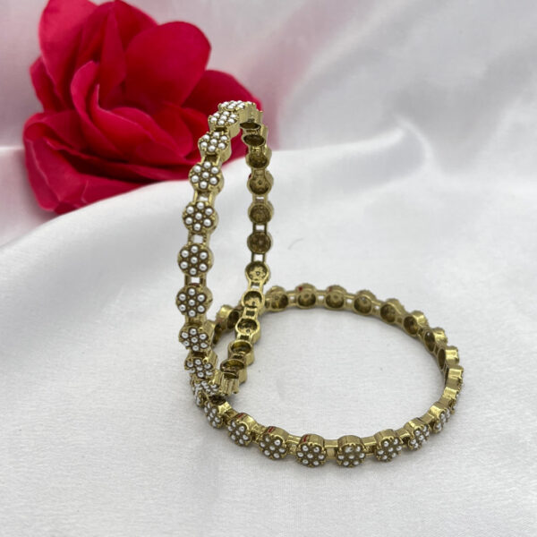 Antique Floral Pearl Bangles