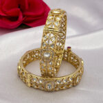 Carrot Polish Polki Kundan bangle