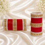 Chura With Drop Square Kundan Work