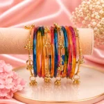 Ghungroo with Jelly Bangles Set (Dark-Multi)
