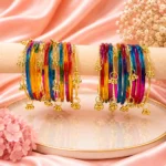 Ghungroo with Jelly Bangles Set (Dark-Multi)