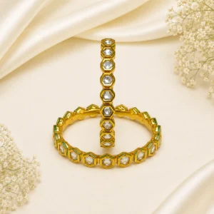 Hexagon-Kundan Single Line Kada (3)