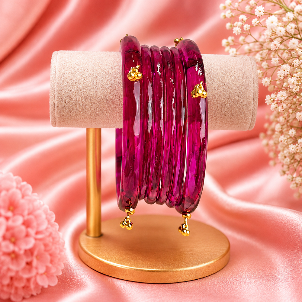 Jelly Bangles Set (Rani Color) (3)