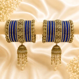 Long Hanging Bangle Set (Blue) (1)