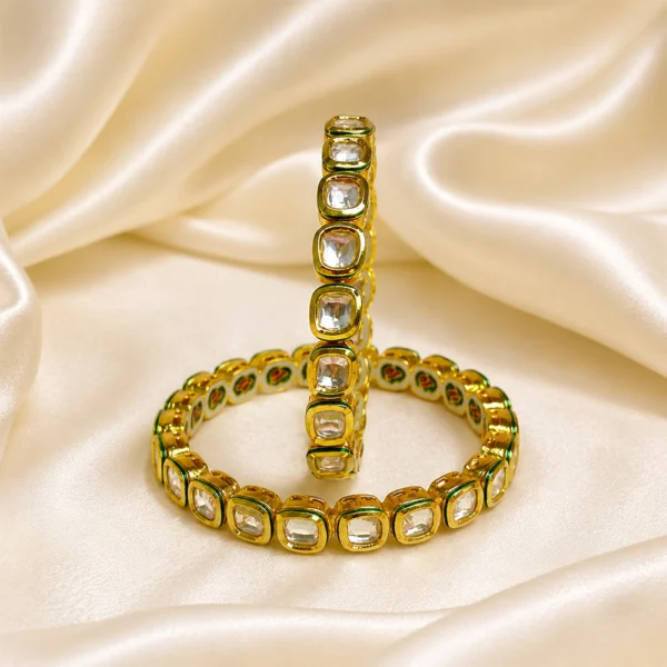 Meenakari D-Shape Kunda Kada