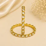 Oval-Kundan Single Line Kada
