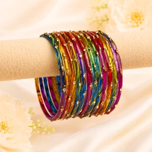 Radisson Glass Bangles (Dark-Multi) (3)