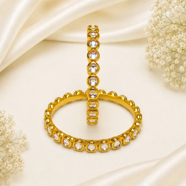 Round-Kundan Single Line Kada