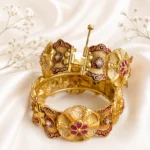 Ruby Floral with Meenakari Rajwadi Kundan Bangle