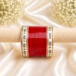 Short Basic Chura With Dot Bangle