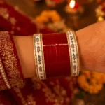 Short Basic Chura With Dot Bangle