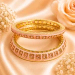 Square-Cut Stone With Meenakari Pacheli Kada