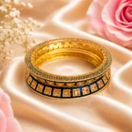 Square-Cut Stone With Meenakari Pacheli Kada
