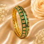 Square-Cut Stone With Meenakari Pacheli Kada
