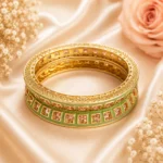 Square-Cut Stone With Meenakari Pacheli Kada