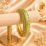 Square-Cut Stone With Meenakari Pacheli Kada