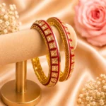Square-Cut Stone With Meenakari Pacheli Kada