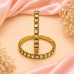 Square-Kundan Single Line Kada