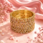 Square Stones Glass Bangles