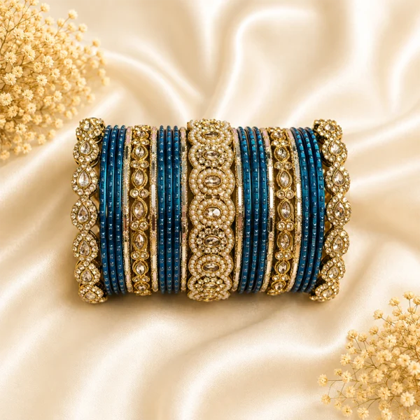 Stones Kada Bangle Set
