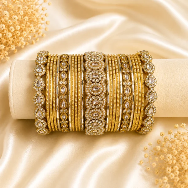 Stones Kada Bangle Set