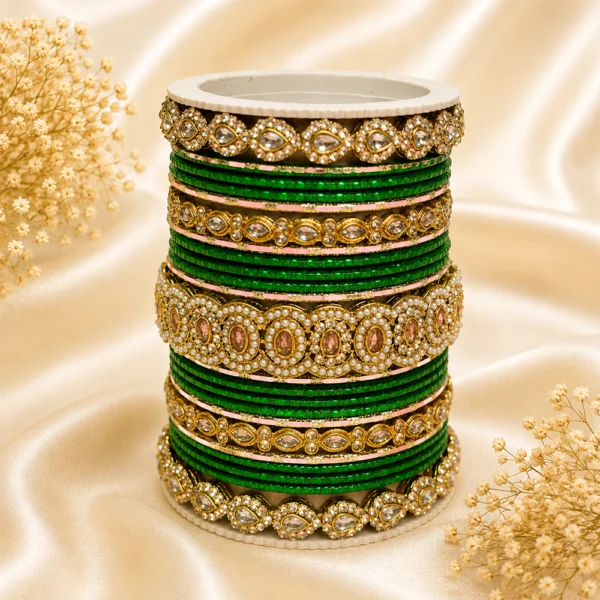 Stones Kada Bangle Set