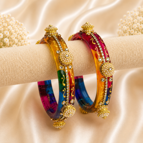 Crystal Picheli Kada With Stones