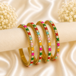Multi Colour Stones Glass Kada