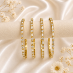 Sleek AD stone bangles