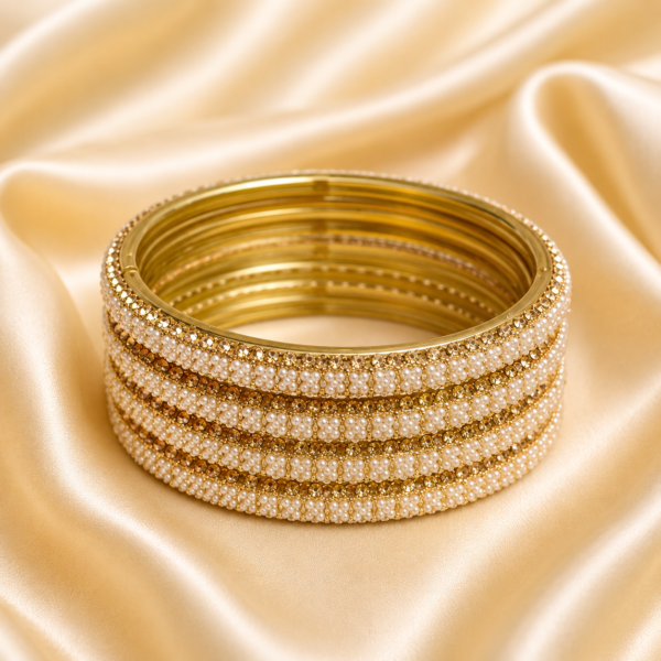 Pearl Flower Glass Kada