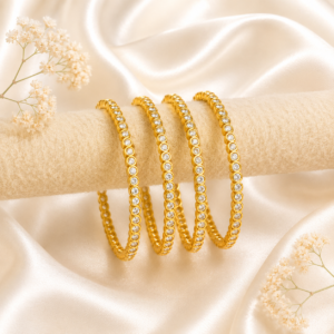Round Single line AD Bangle