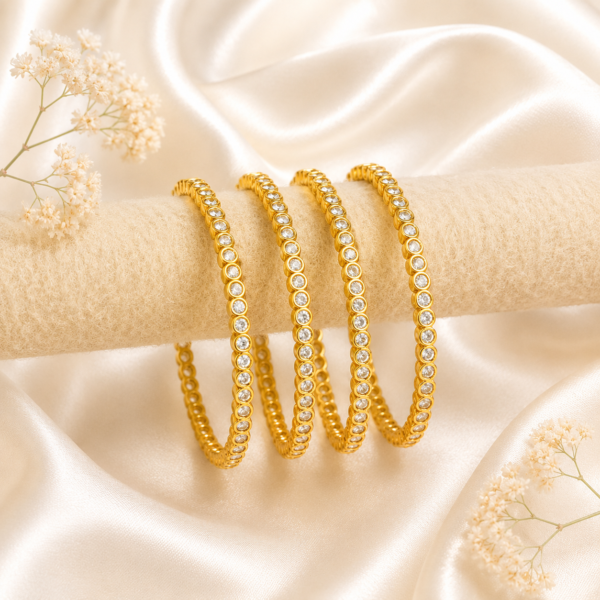 Round Single line AD Bangle