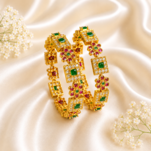 Ruby-emerald flower kada