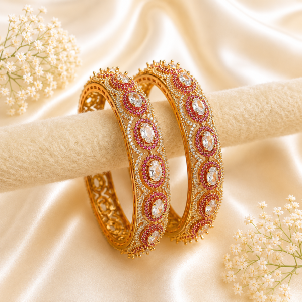 Ruby-white round AD kada
