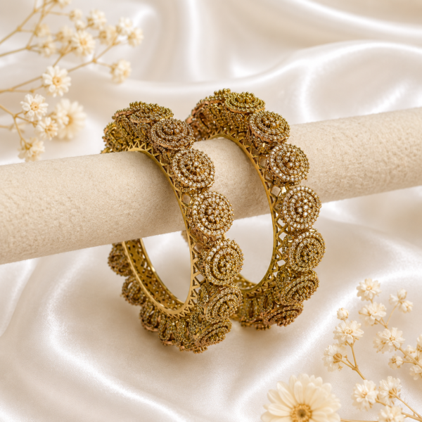 Premium AD Rich Sparkling Pacheli Bangles