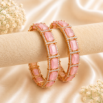 Rose Gold-Plated AD kada (Pink)