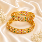 Ruby-emerald circular mesh kada