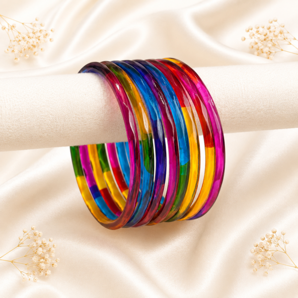 Cutting Jelly Bangles (Dark-Multi)