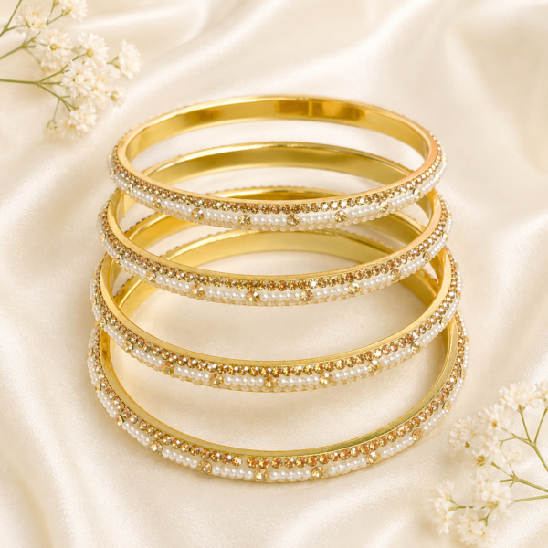 Ivory Shade Lac Kada Set